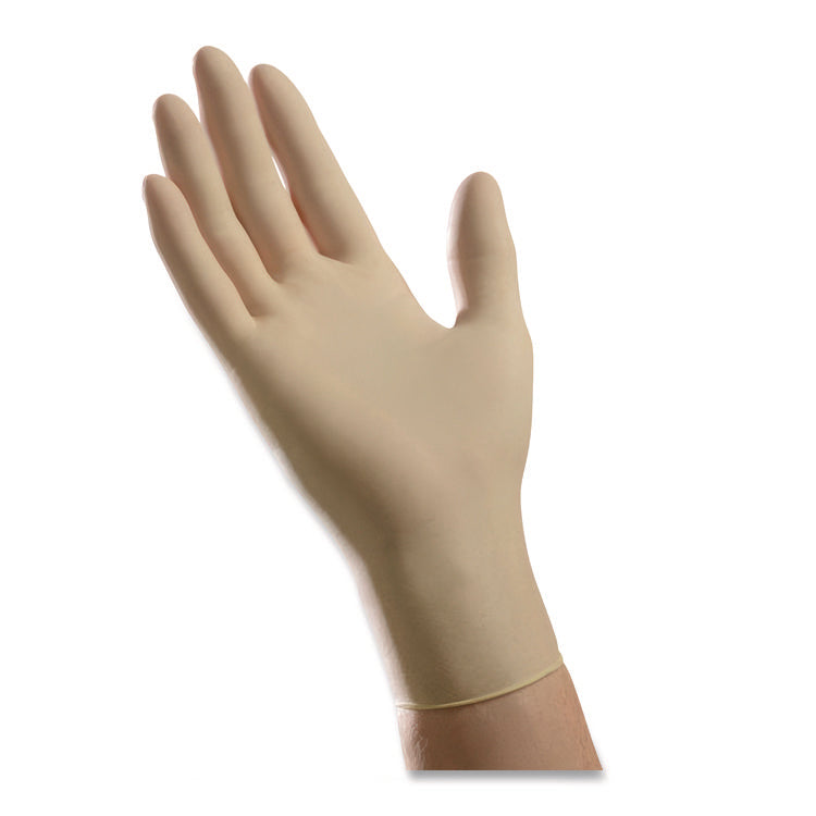 L200 SERIES POWDER-FREE LATEX GLOVES, 5 MIL, SMALL, CREAM, 100/BOX