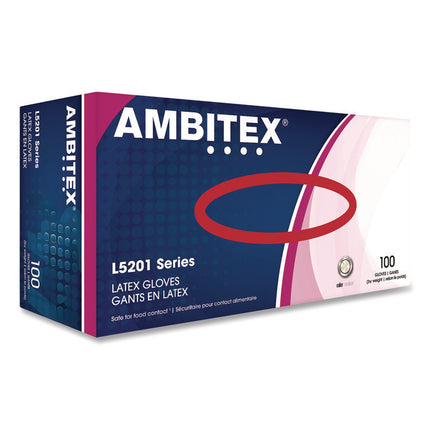 L5201 SERIES POWDER-FREE LATEX GLOVES, 4 MIL, SMALL, CREAM, 100/BOX