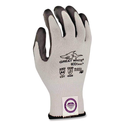 Great White 3gx Seamless Knit Dyneema Diamond Blended Gloves, Small, White/gray