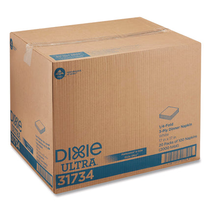 Interfold Napkin Refills, 3-Ply, 17 x 17, White, 100/Pack, 20 Packs/Carton