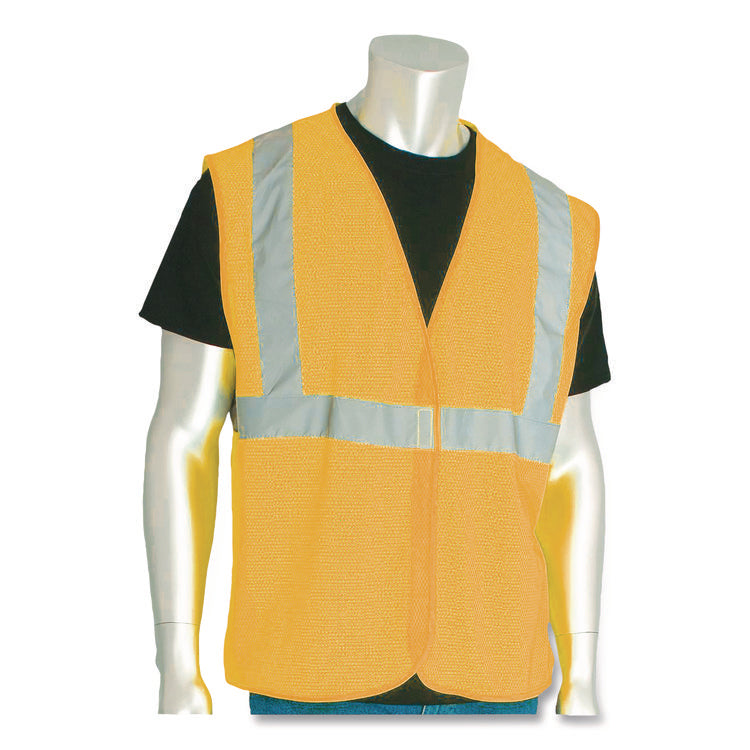 ANSI Class 2 Hook and Loop Safety Vest, X-Large, Hi-Viz Orange