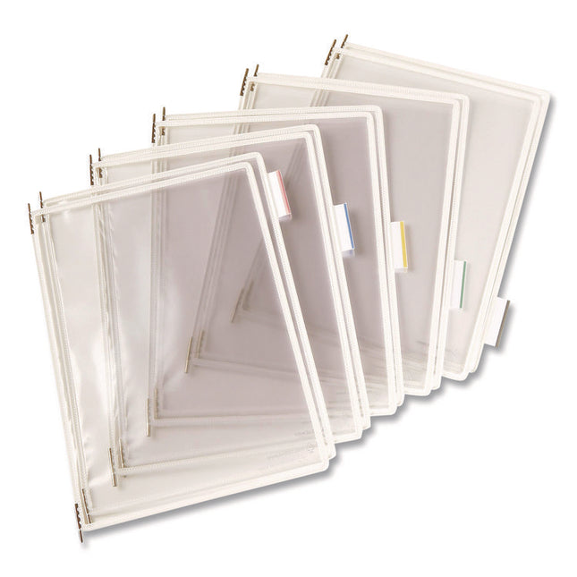 Pivoting Pockets, 1 Section, White, 10/Pack