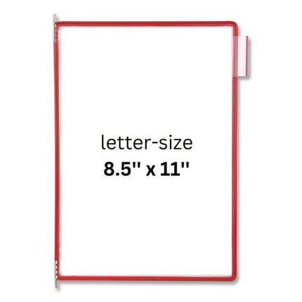 Pivoting Pockets, 1 Section, Red, 10/Pack