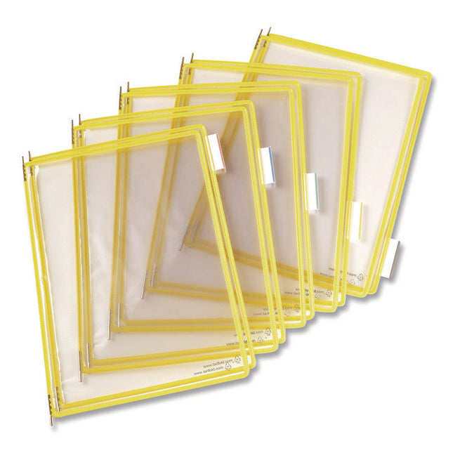 Pivoting Pockets, 1 Section, Yellow, 10/Pack