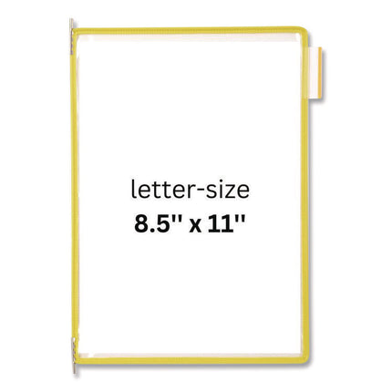 Pivoting Pockets, 1 Section, Yellow, 10/Pack