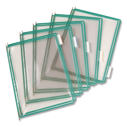 Pivoting Pockets, 1 Section, Green, 10/Pack