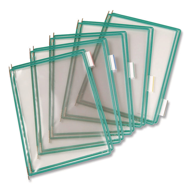 Pivoting Pockets, 1 Section, Green, 10/Pack