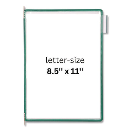 Pivoting Pockets, 1 Section, Green, 10/Pack