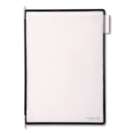 Pivoting Pockets, 1 Section, Black, 10/Pack