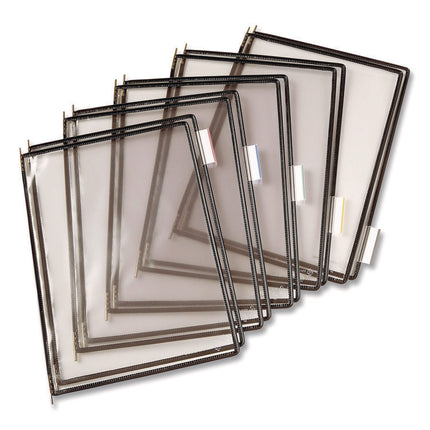 Pivoting Pockets, 1 Section, Black, 10/Pack