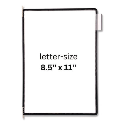 Pivoting Pockets, 1 Section, Black, 10/Pack