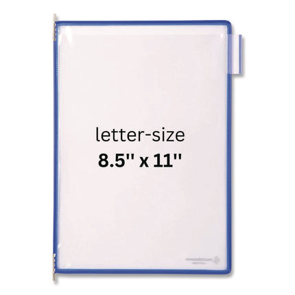 Pivoting Pockets, 1 Section, Blue, 10/Pack