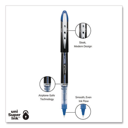 VISION ELITE Hybrid Gel Pen, Stick, Fine 0.5 mm, Assorted Ink and Barrel Colors, 8/Pack