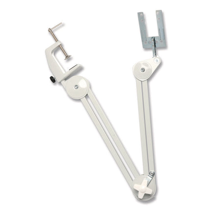 Premium Desktop Reference System with Mounting Arm, 10 Panels with Assorted Borders, White Base