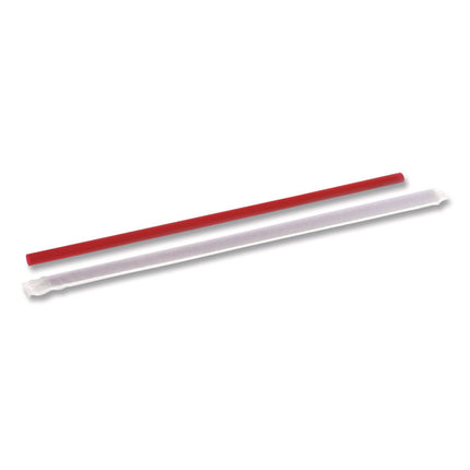 Giant Paper-Wrapped Straw, 10.25, Red, 1,800/Carton