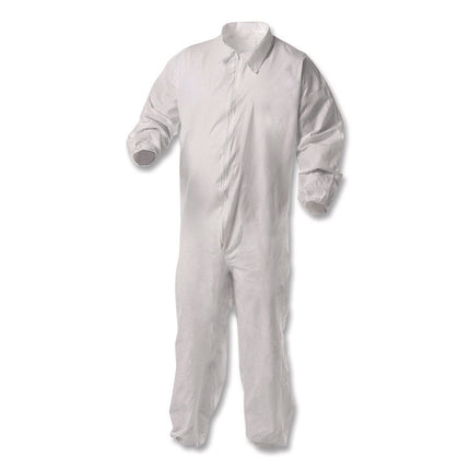 KGA35 Liquid and Particle Protection Coveralls, Elastic Wrists and Ankles, 5X-Large, White, 25/Carton