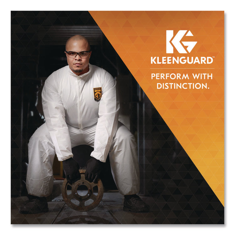 KGA35 Liquid and Particle Protection Coveralls, Elastic Wrists, Ankles and Hood, 4X-Large, White, 25/Carton