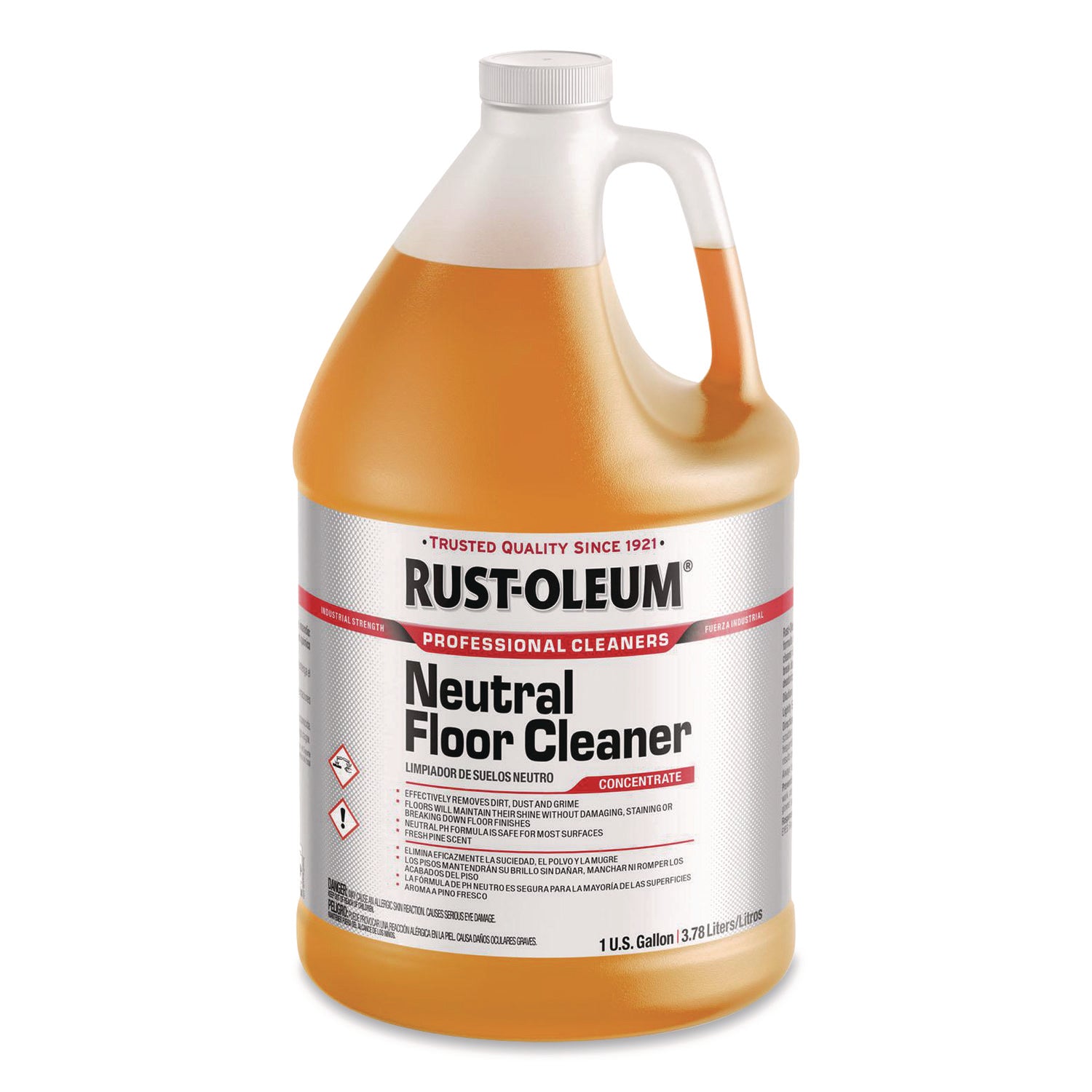 Concentrated Neutral Floor Cleaner, Pine Scent, 1 gal Bottle, 4/Carton