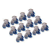 Gp Latex-Coated Cotton/polyester Gloves, Large, Gray/blue, 12 Pairs