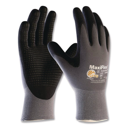 Endurance Seamless Knit Nylon Gloves, Medium, Gray/black, 12 Pairs