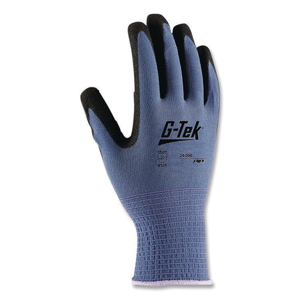 Gp Nitrile-Coated Nylon Gloves, X-Large, Blue/black, 12 Pairs