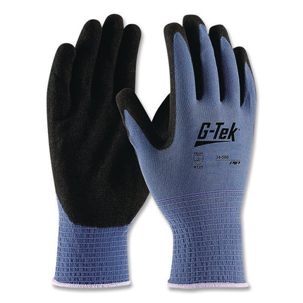 Gp Nitrile-Coated Nylon Gloves, X-Large, Blue/black, 12 Pairs