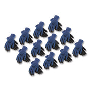 Gp Nitrile-Coated Nylon Gloves, Large, Blue/black, 12 Pairs