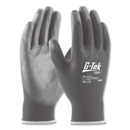 Gp Polyurethane-Coated Nylon Gloves, Small, Gray, 12 Pairs
