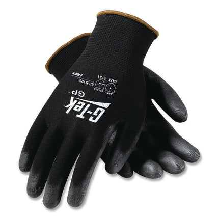 Gp Polyurethane-Coated Nylon Gloves, X-Large, Black, 12 Pairs