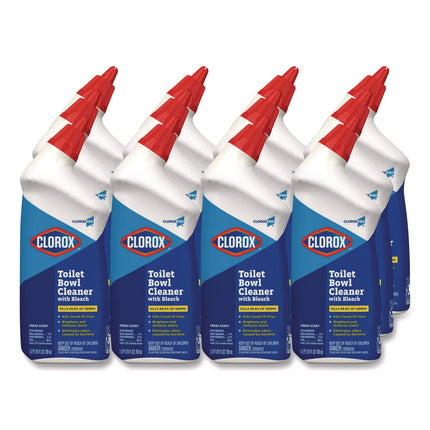 Toilet Bowl Cleaner With Bleach, Fresh Scent, 24 Oz Bottle, 12/carton