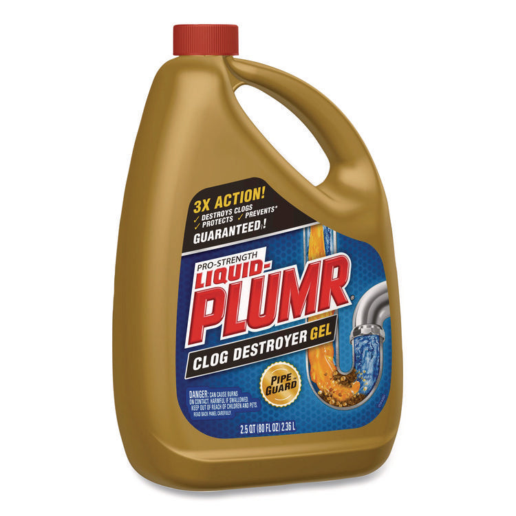 Pro-Strength Full Clog Destroyer Plus PipeGuard, Gel, 80 oz