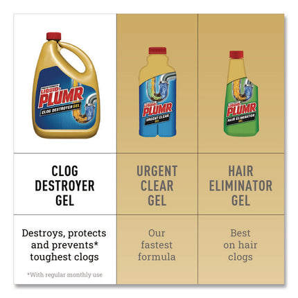 Pro-Strength Full Clog Destroyer Plus PipeGuard, Gel, 80 oz