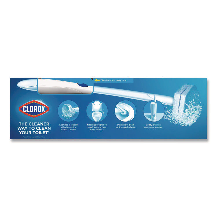 Toiletwand Disposable Toilet Cleaning System: Handle, Caddy And Refills, White