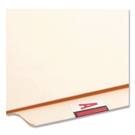 A-Z Color-Coded End Tab Filing Labels, A-Z, 1 X 1.25, White, 500/roll, 26 Rolls/box