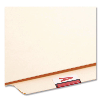 A-Z Color-Coded End Tab Filing Labels, A, 1 X 1.25, White, 500/roll