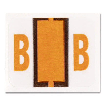 A-Z Color-Coded End Tab Filing Labels, B, 1 X 1.25, White, 500/roll