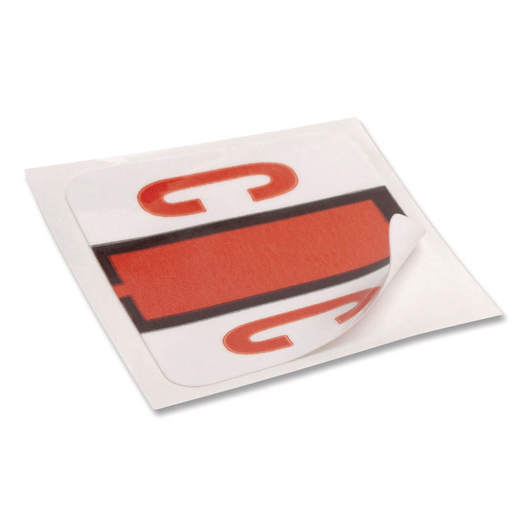 A-Z Color-Coded End Tab Filing Labels, C, 1 X 1.25, White, 500/roll