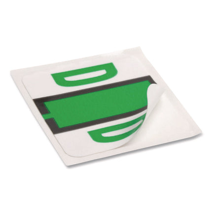 A-Z Color-Coded End Tab Filing Labels, D, 1 X 1.25, White, 500/roll