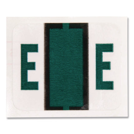 A-Z Color-Coded End Tab Filing Labels, E, 1 X 1.25, White, 500/roll