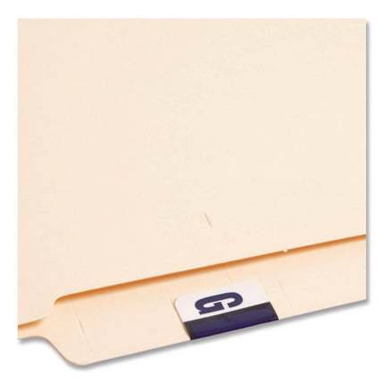A-Z Color-Coded End Tab Filing Labels, G, 1 X 1.25, White, 500/roll