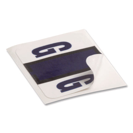 A-Z Color-Coded End Tab Filing Labels, G, 1 X 1.25, White, 500/roll