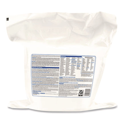 Bleach Germicidal Wipes, Refill for Bucket, 1-Ply, 12 x 12, Unscented, White, 110/Pouch