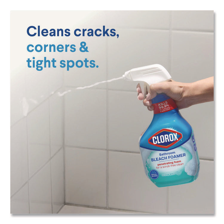 Bathroom Foamer with Bleach, Ocean Mist, 30 oz Spray Bottle, 9/Carton