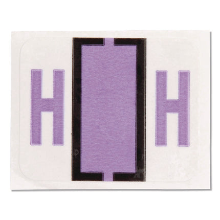A-Z Color-Coded End Tab Filing Labels, H, 1 X 1.25, White, 500/roll