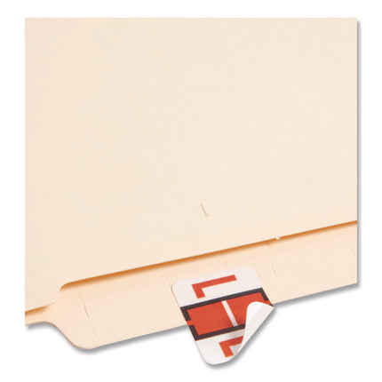 A-Z Color-Coded End Tab Filing Labels, L, 1 X 1.25, White, 500/roll