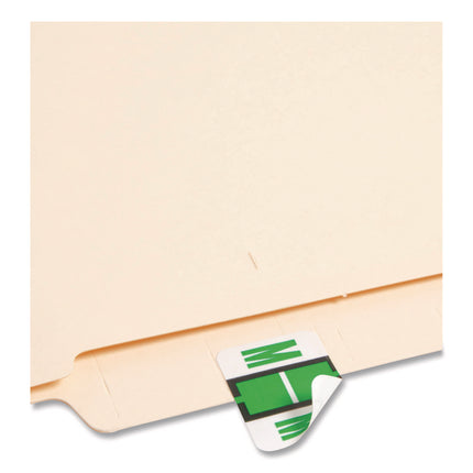 A-Z Color-Coded End Tab Filing Labels, M, 1 X 1.25, White, 500/roll