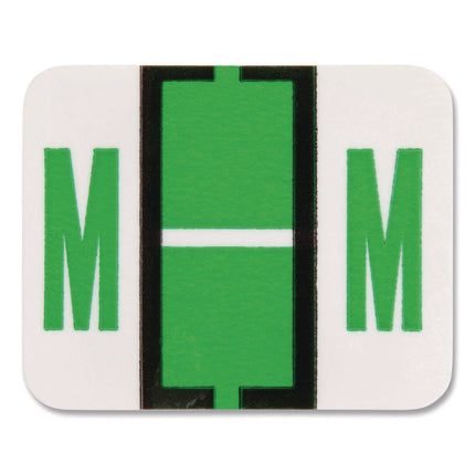 A-Z Color-Coded End Tab Filing Labels, M, 1 X 1.25, White, 500/roll