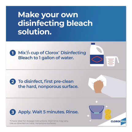 Concentrated Germicidal Bleach, Regular, 121 Oz Bottle