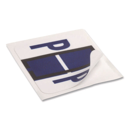 A-Z Color-Coded End Tab Filing Labels, P, 1 X 1.25, White, 500/roll