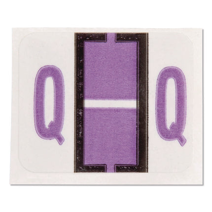A-Z Color-Coded End Tab Filing Labels, Q, 1 X 1.25, White, 500/roll